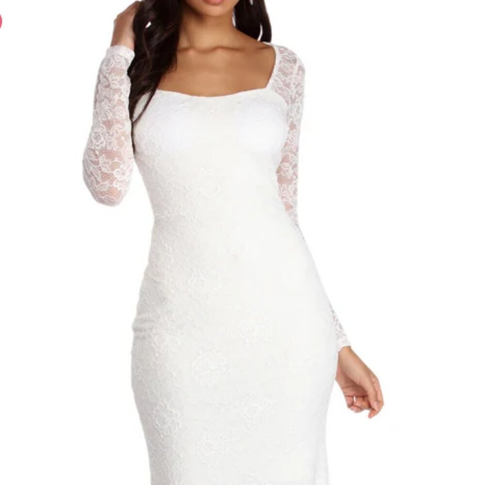 Windsor Delilah Illusion Lace Formal Dress